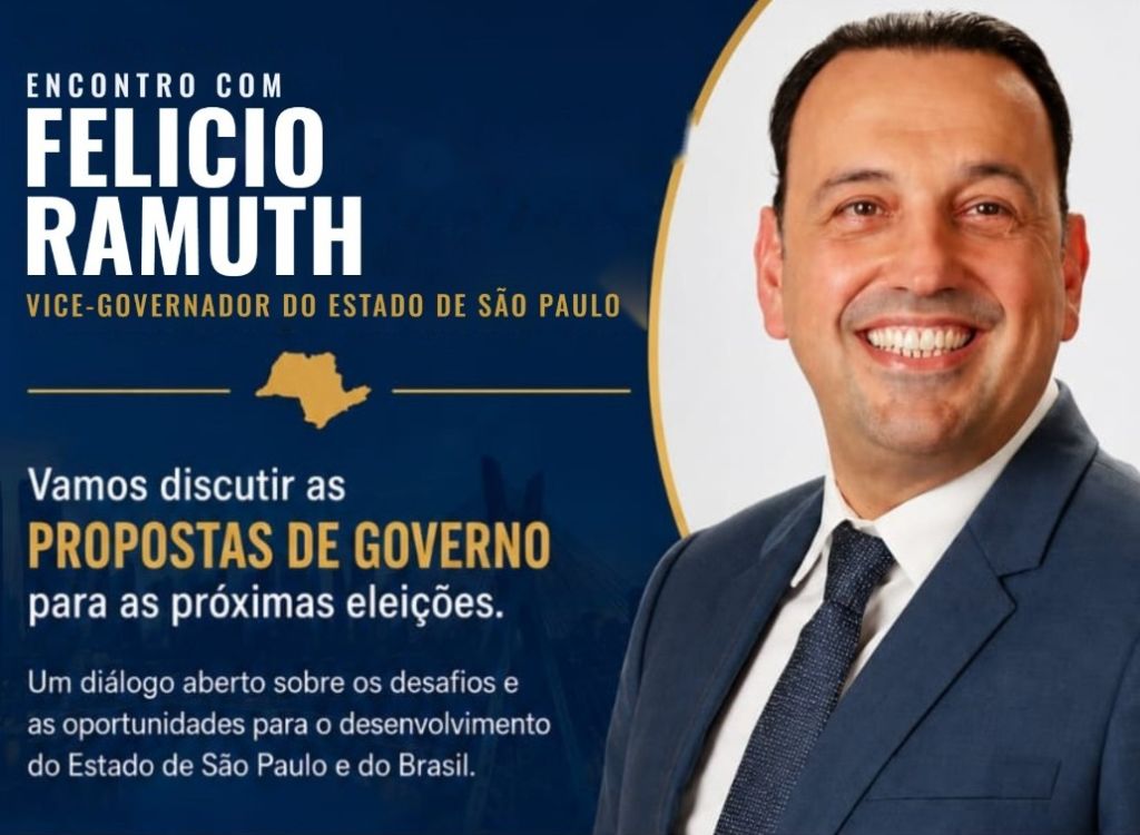 Vice-governador Felício Ramuth debate propostas para o futuro de São Paulo em encontro com lideranças empresariais